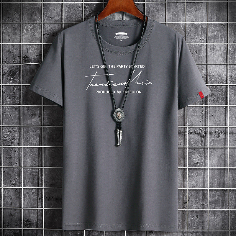 Round Neck Loose Print Wholesale Bottoming Shirt T-shirt
