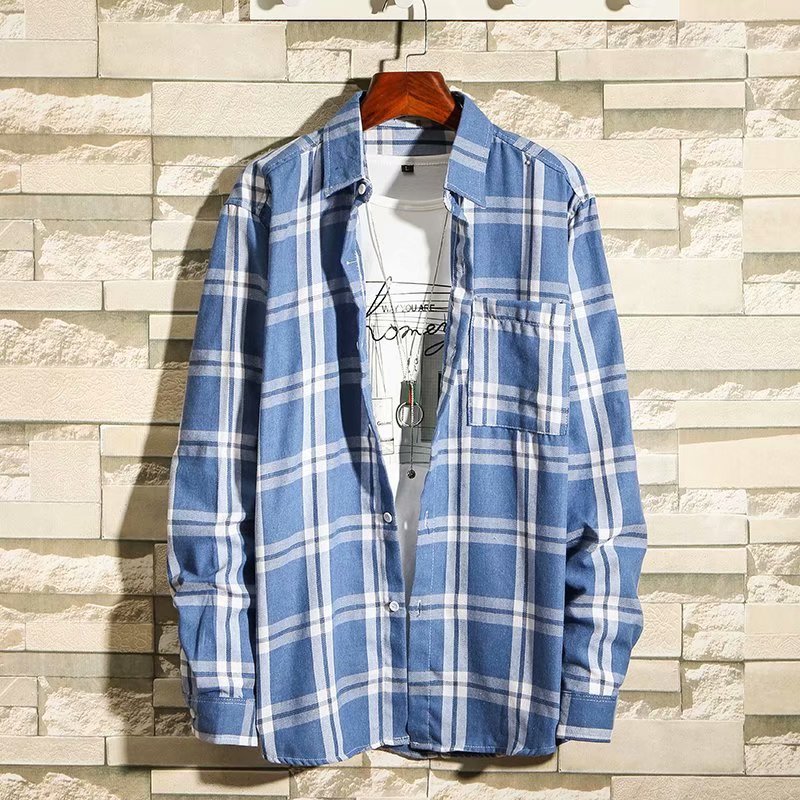 Style Sub Trend Loose Men's Long-Sleeved Shirt