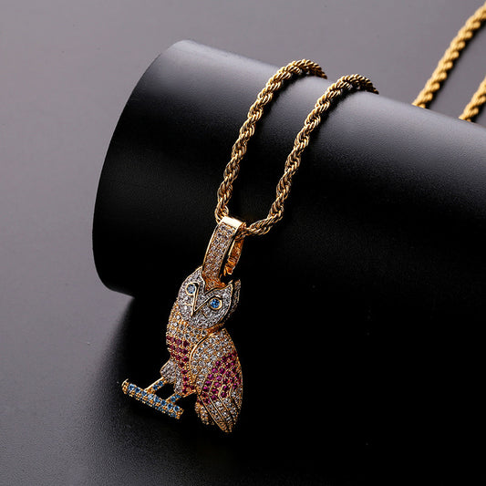Explosive Style Full Zircon Color Hip-Hop Necklace Accessories
