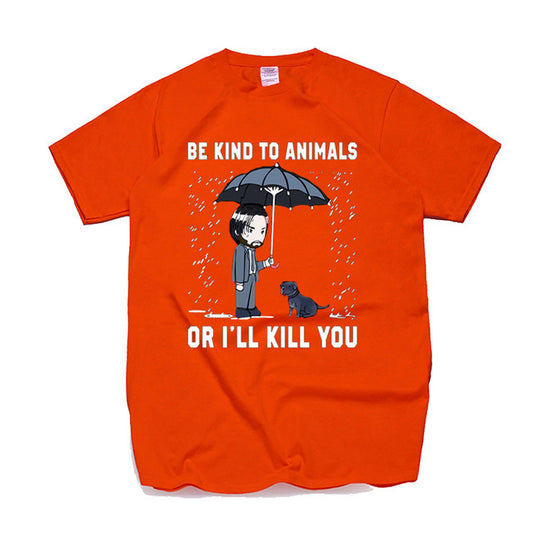 Summer Men's Casual Fashion Printed Short Sleeved T Shirt