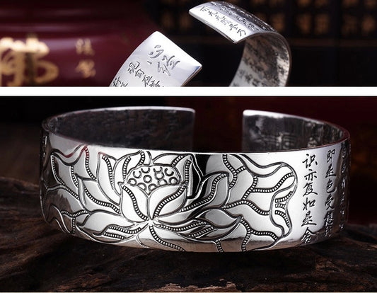 Bracelet Bouddhiste Plaque Argent