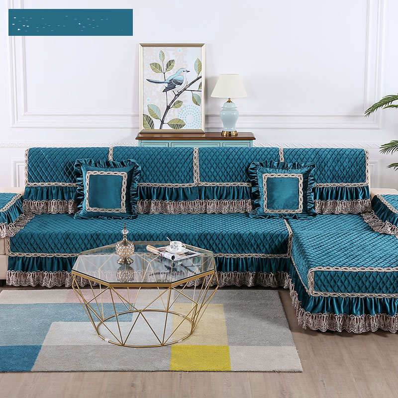 Gold Velvet Four Seasons Sofa Cover Cover Towel Back Towel Living Room Non-slip Fabric Cushion