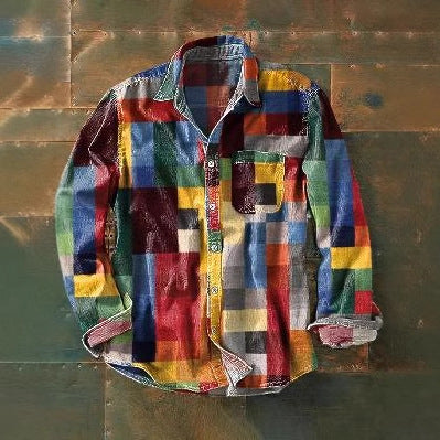 New Retro Men's Long Sleeve Top Shirt