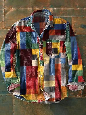 New Retro Men's Long Sleeve Top Shirt