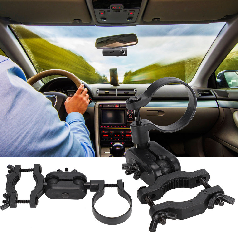 Car Rearview Mirror Camera Support Kit 360 Degree Rotating Driving Recorder Bracket