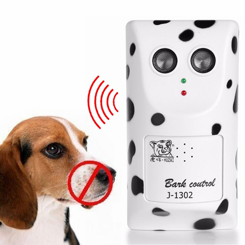 High-power CJdropshipping anti-barking dog repeller emitting ultrasonic sound to stop excessive barking.