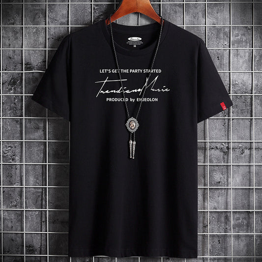 Round Neck Loose Print Wholesale Bottoming Shirt T-shirt