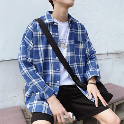 Style Sub Trend Loose Men's Long-Sleeved Shirt