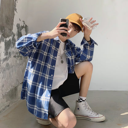 Style Sub Trend Loose Men's Long-Sleeved Shirt