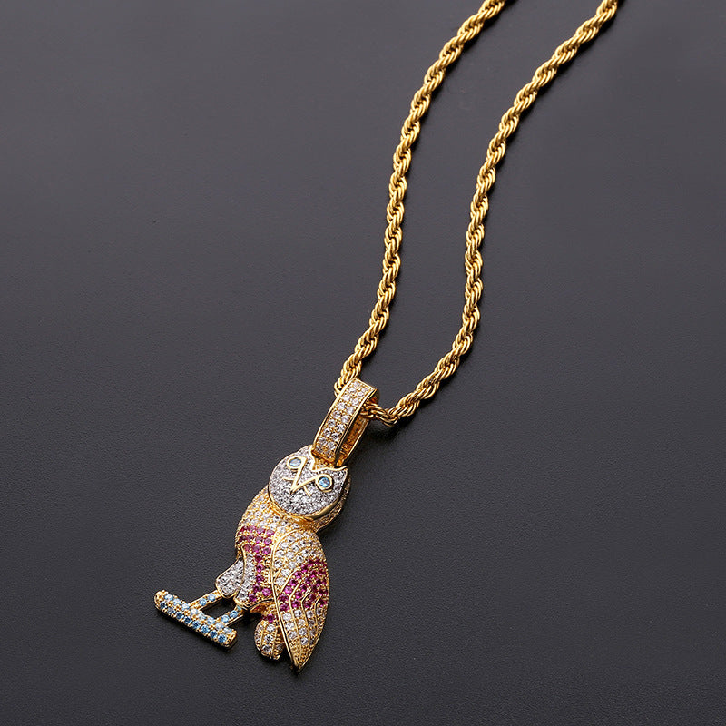 Explosive Style Full Zircon Color Hip-Hop Necklace Accessories