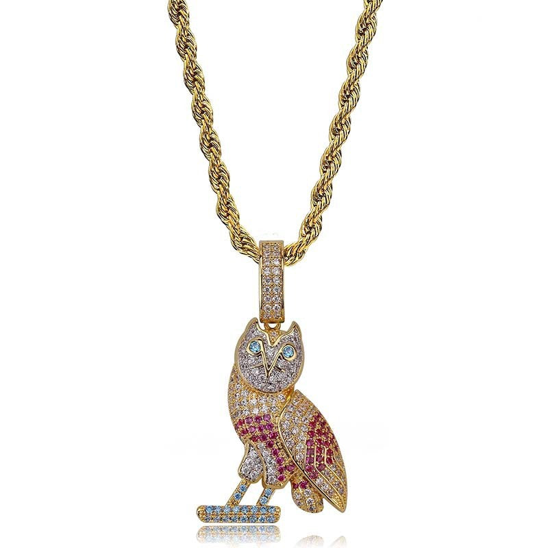 Explosive Style Full Zircon Color Hip-Hop Necklace Accessories