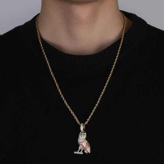 Explosive Style Full Zircon Color Hip-Hop Necklace Accessories