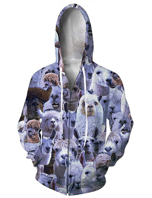 Zip Hoodie Full Printed Jacket Sweatshirt