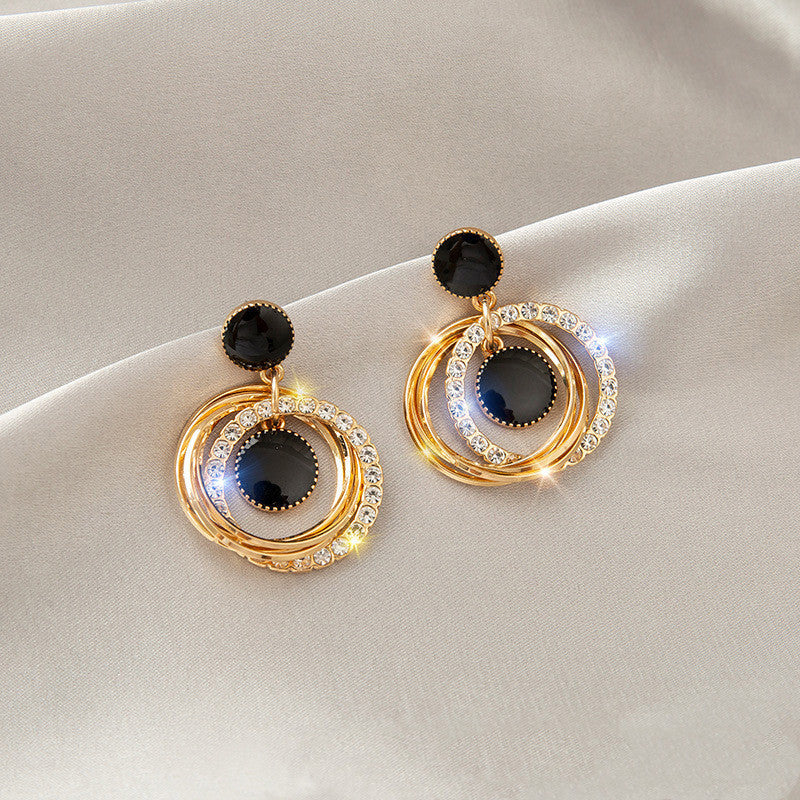 Earrings Niche Design Sense, Sweet And Cold Style, European And American Port Style Ins