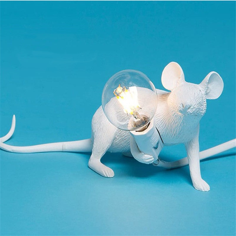 Lampe créative nordique en résine mini souris animale