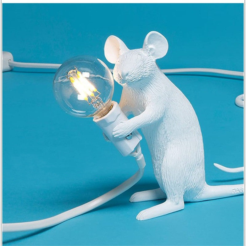 Lampe créative nordique en résine mini souris animale