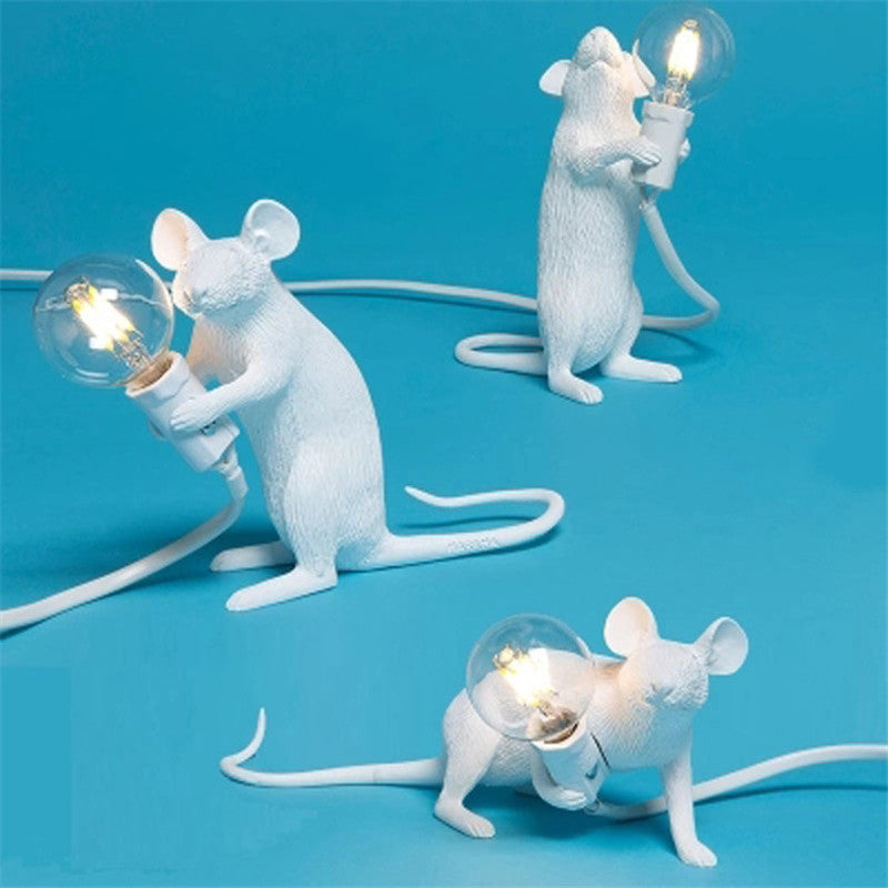 Lampe créative nordique en résine mini souris animale