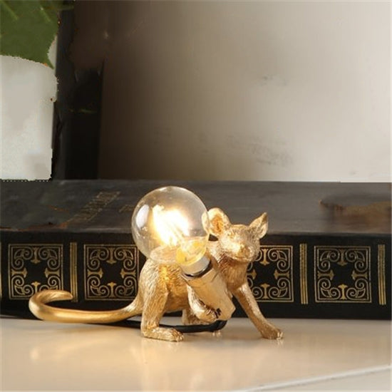 Lampe créative nordique en résine mini souris animale