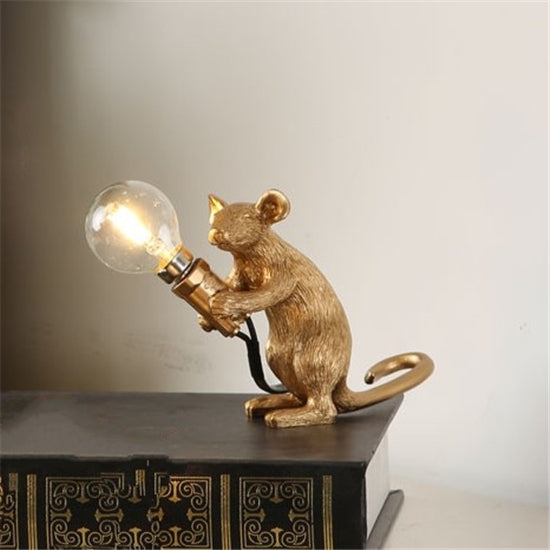 Lampe créative nordique en résine mini souris animale