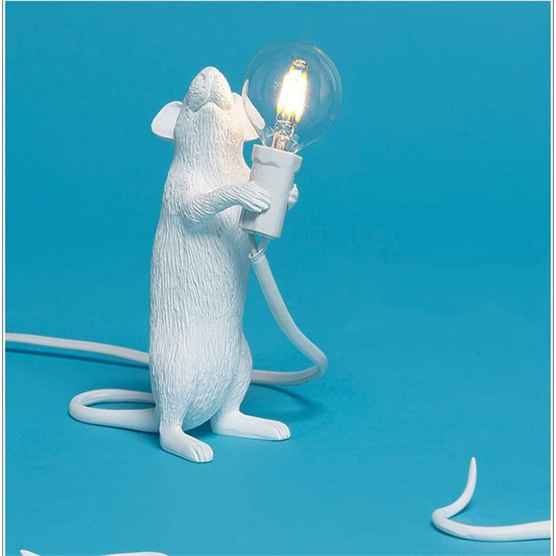 Lampe créative nordique en résine mini souris animale