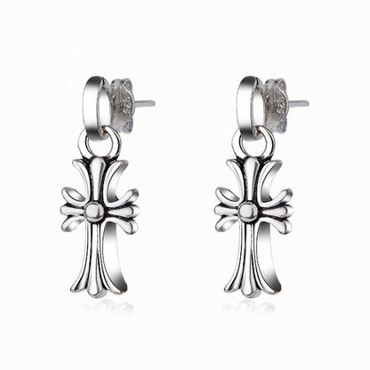 Jewelry Earrings Punk European And American Stud Earrings Retro Cross Earrings