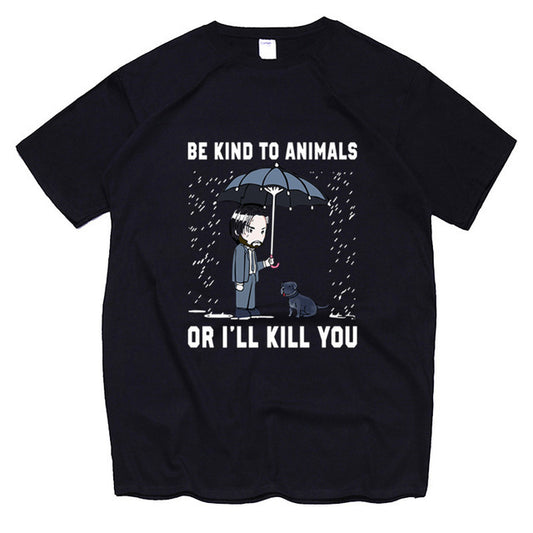 Summer Men's Casual Fashion Printed Short Sleeved T Shirt