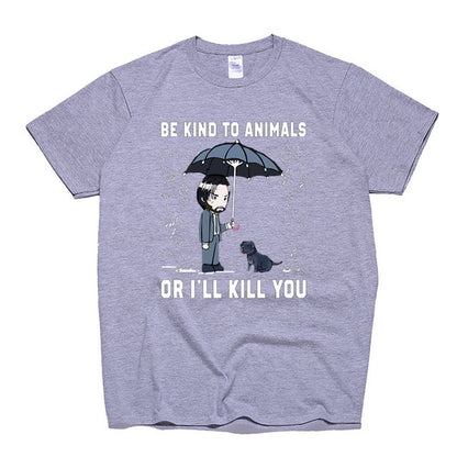 Summer Men's Casual Fashion Printed Short Sleeved T Shirt