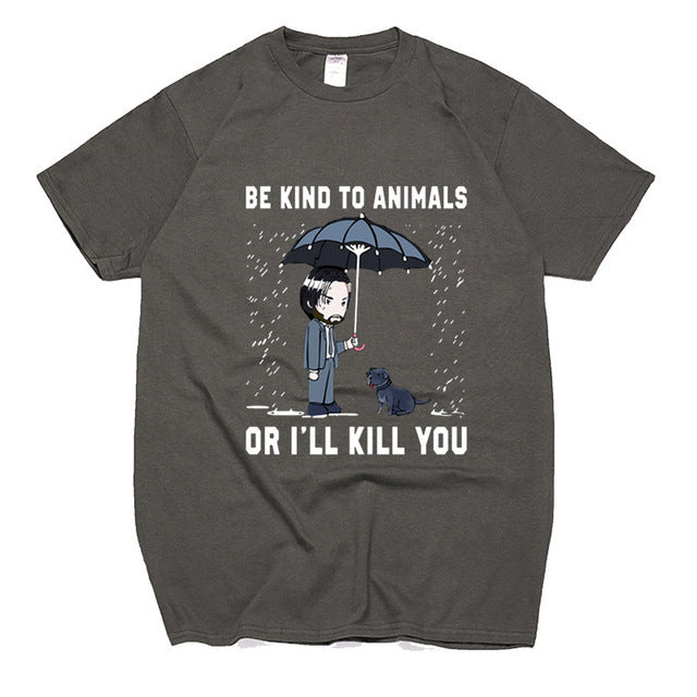 Summer Men's Casual Fashion Printed Short Sleeved T Shirt