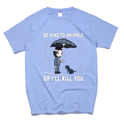 Summer Men's Casual Fashion Printed Short Sleeved T Shirt