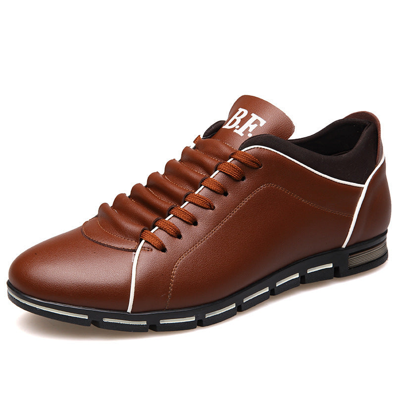 Casual Men's Shoes Lace Up Men's High Shoes Business