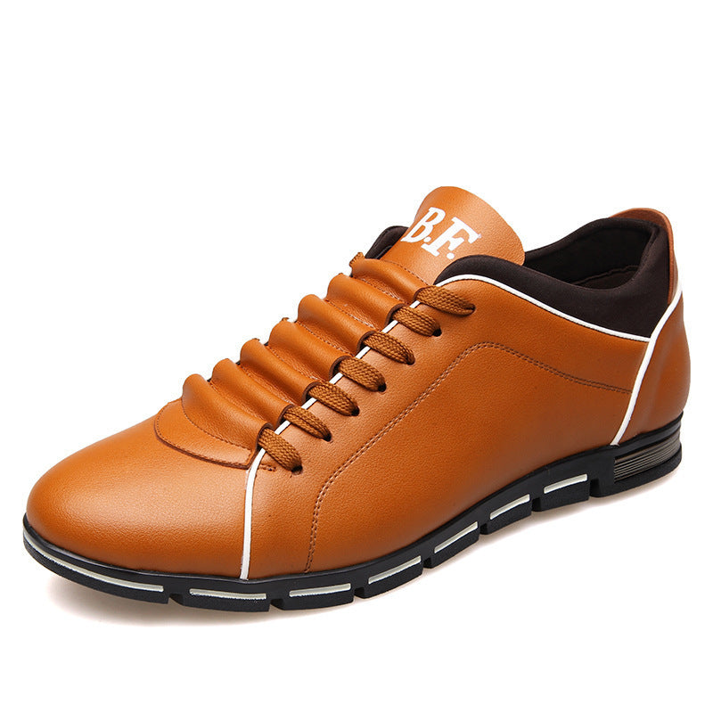 Casual Men's Shoes Lace Up Men's High Shoes Business