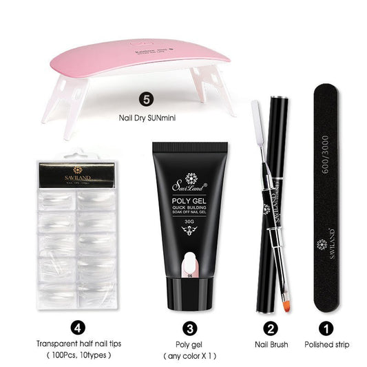 Quick Extension Gel Crystal Gel Nagel Set