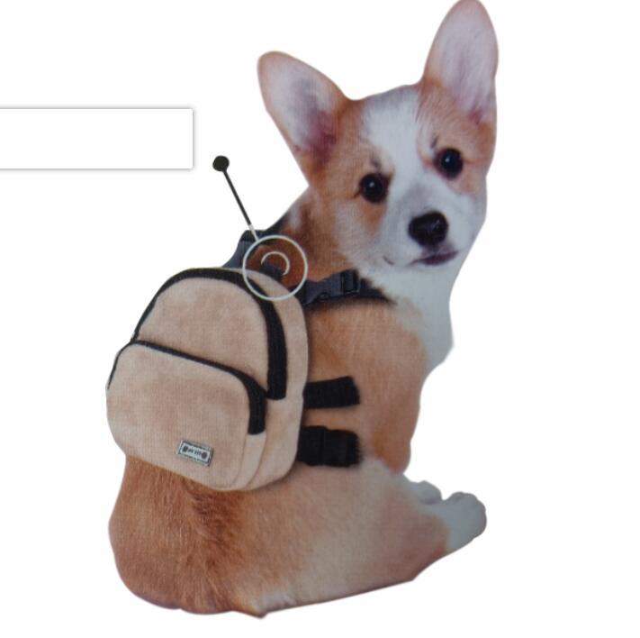 Flannel Cat Dog Portable Backpack For Snacks