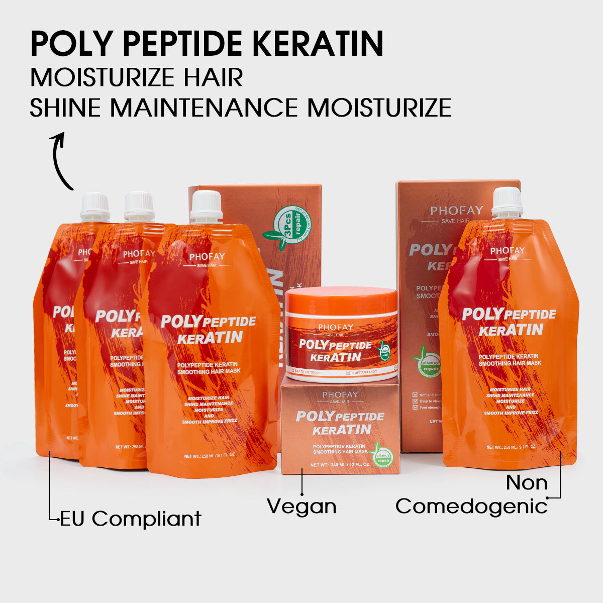 PHOFAY POLY KERATIN-WIEDERHERSTELLUNGSCREME FÜR VERBRANNTES HAAR