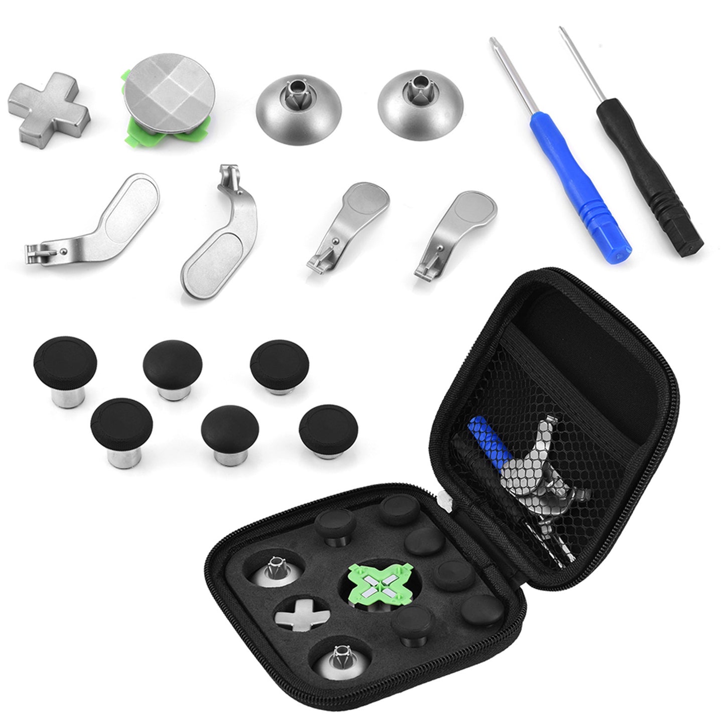 Mini Thumb Stick Cap Magnetic Button Multi functional Replacement Kit for PS4/ XBOX ONE