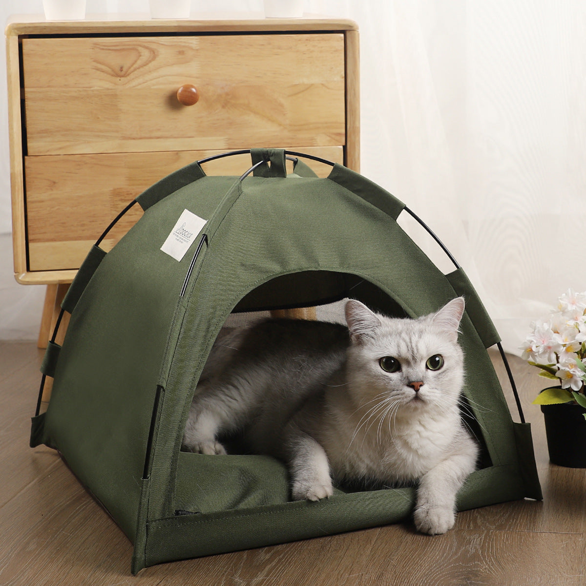 Katzenzelt Kühlmatte Hundehütte Haustiersofa Camping Hundebett mit Kissen für Hundehütte Indoor Katzennest Katzenbett Haustierprodukte