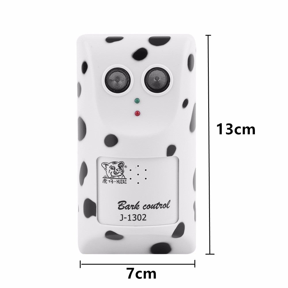 High-power CJdropshipping anti-barking dog repeller emitting ultrasonic sound to stop excessive barking.