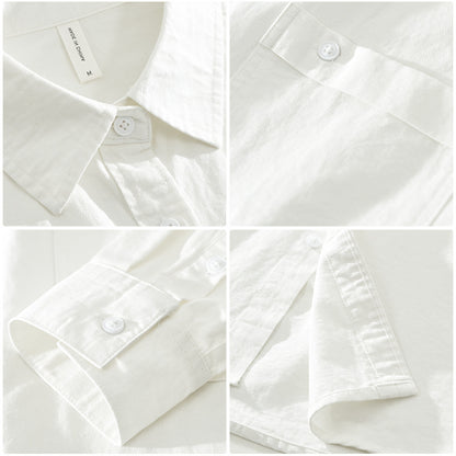 Japanese Style Simple Long Sleeve Shirt Men's New Fashion Casual