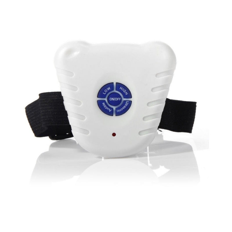 CJdropshipping anti bark collar for dogs, showing a sleek black dog stopper device designed to reduce excessive barking.
