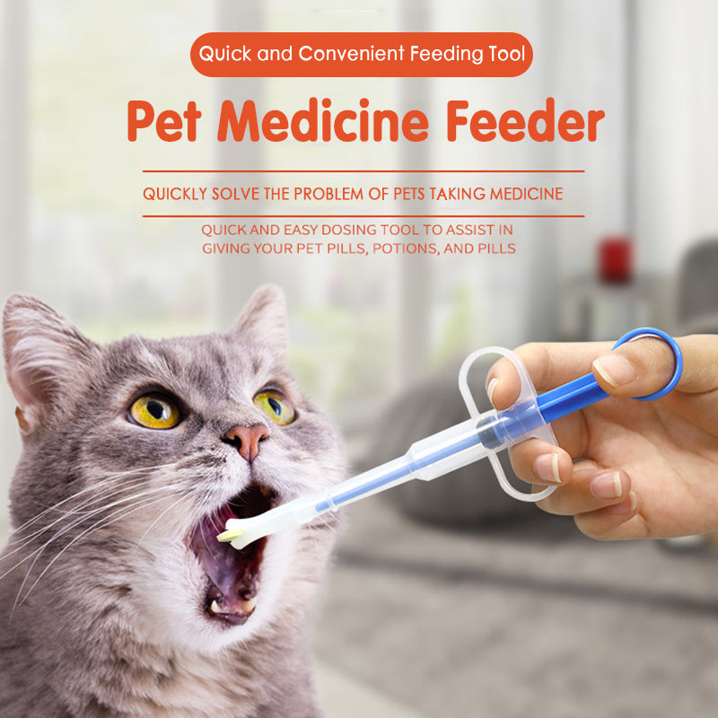 CJdropshipping pet medicine pill feeder device for easy administration of deworming drops to pets.