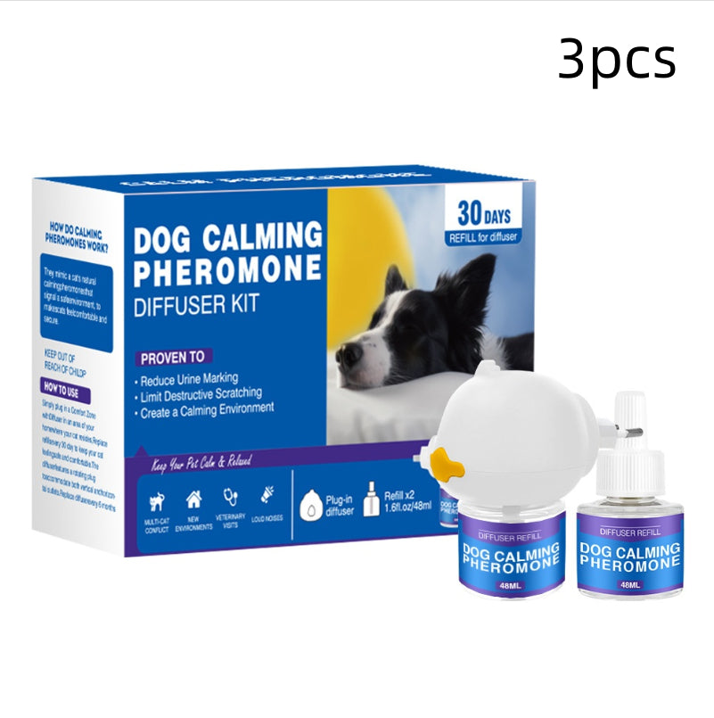 Pet cat and dog anti-stress aromatherapy diffuser with calming essential oils for mood soothing, by CJdropshipping.