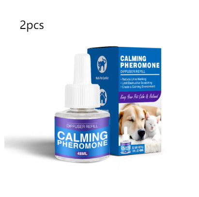 Pet cat and dog anti-stress aromatherapy diffuser by CJdropshipping, showing the diffuser with calming essential oils for pets.