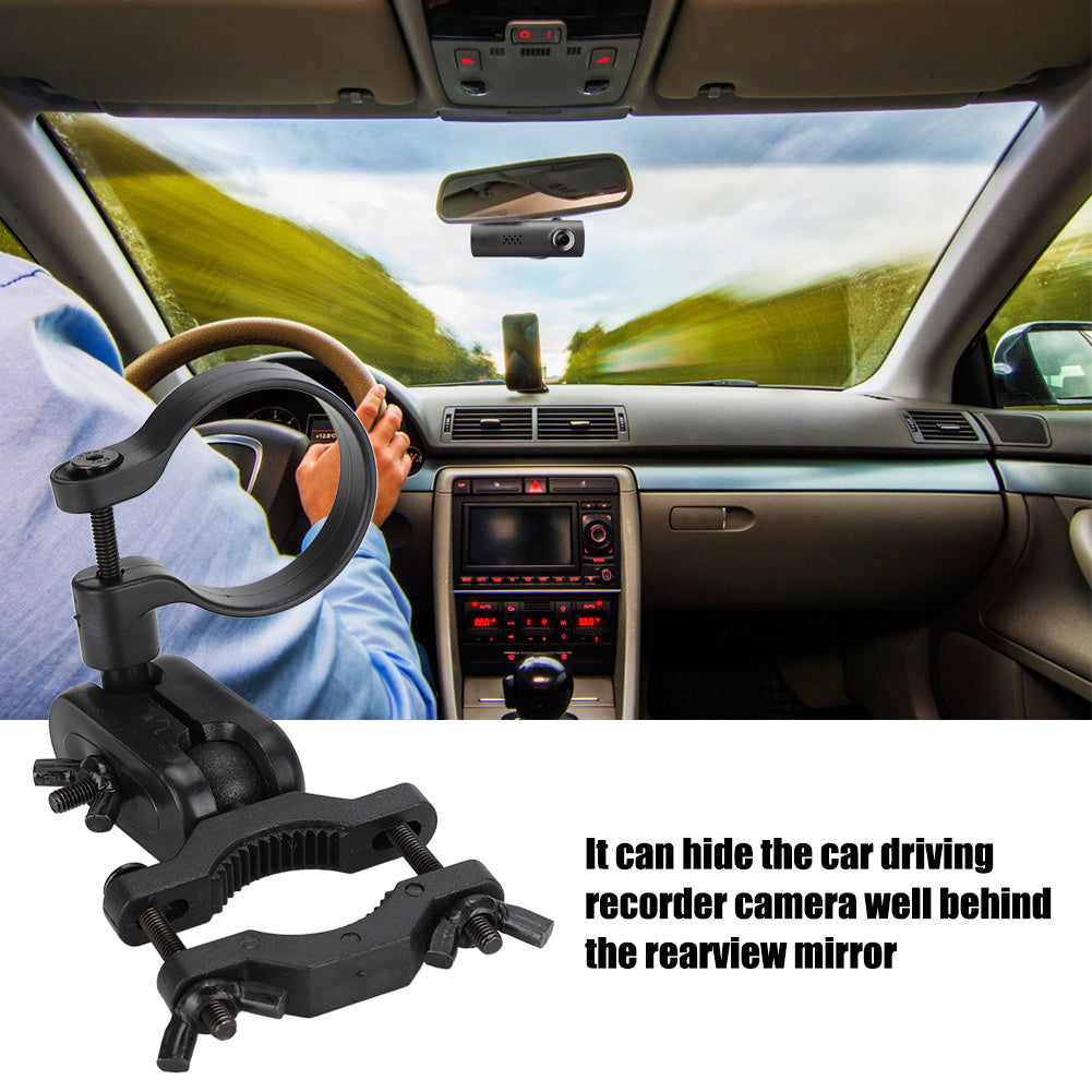 Car Rearview Mirror Camera Support Kit 360 Degree Rotating Driving Recorder Bracket