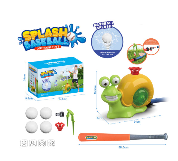 Colorful outdoor garden sprinkler toy for kids, featuring a cartoon design, ideal for summer yard fun and baby bath play.