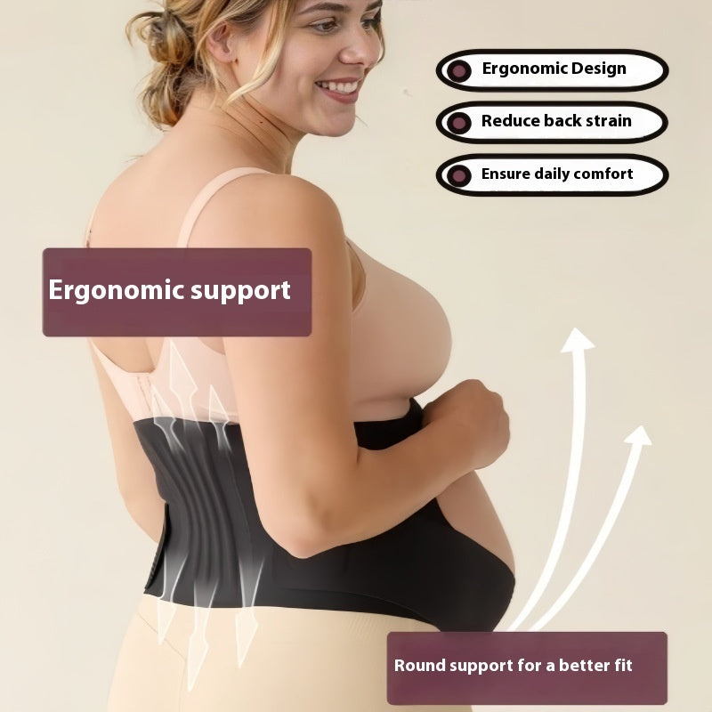 Breathable late pregnancy belly support belt by CJdropshipping, designed to slim and stabilize the abdomen during pregnancy.