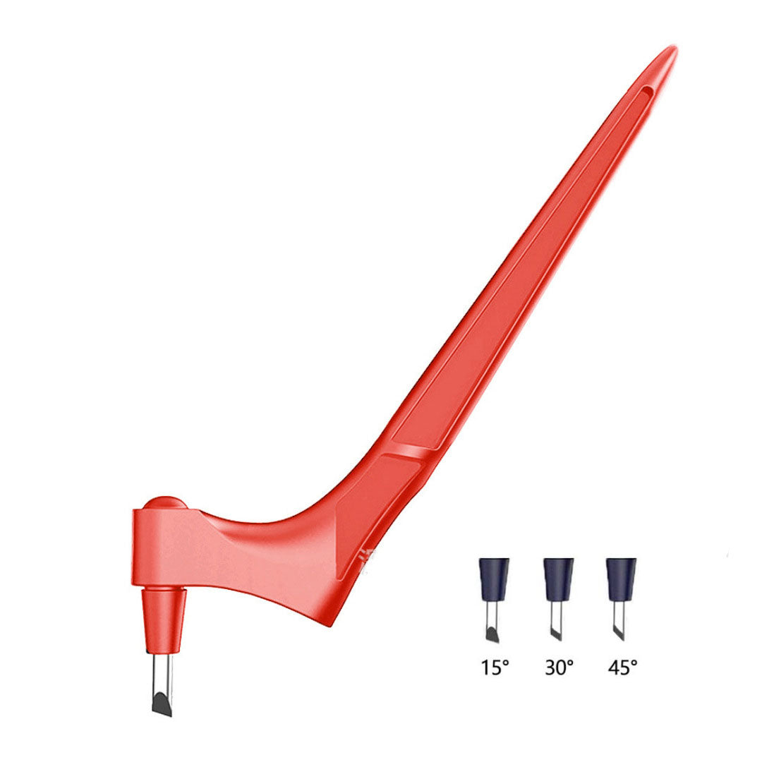 Hand-held CJdropshipping 360-degree rotating paper cutter and carving knife with ergonomic handle and sharp cutting blade.