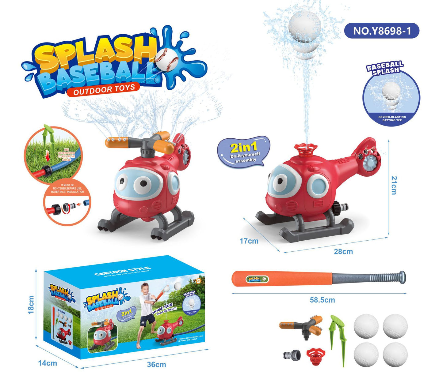 ShopByBali outdoor water sprinkler toy for kids, featuring colorful cartoon design, ideal for summer yard play and baby bath fun.