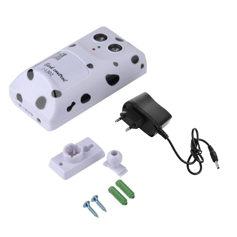 High-power CJdropshipping anti-barking dog repeller emitting ultrasonic sound to stop excessive barking.