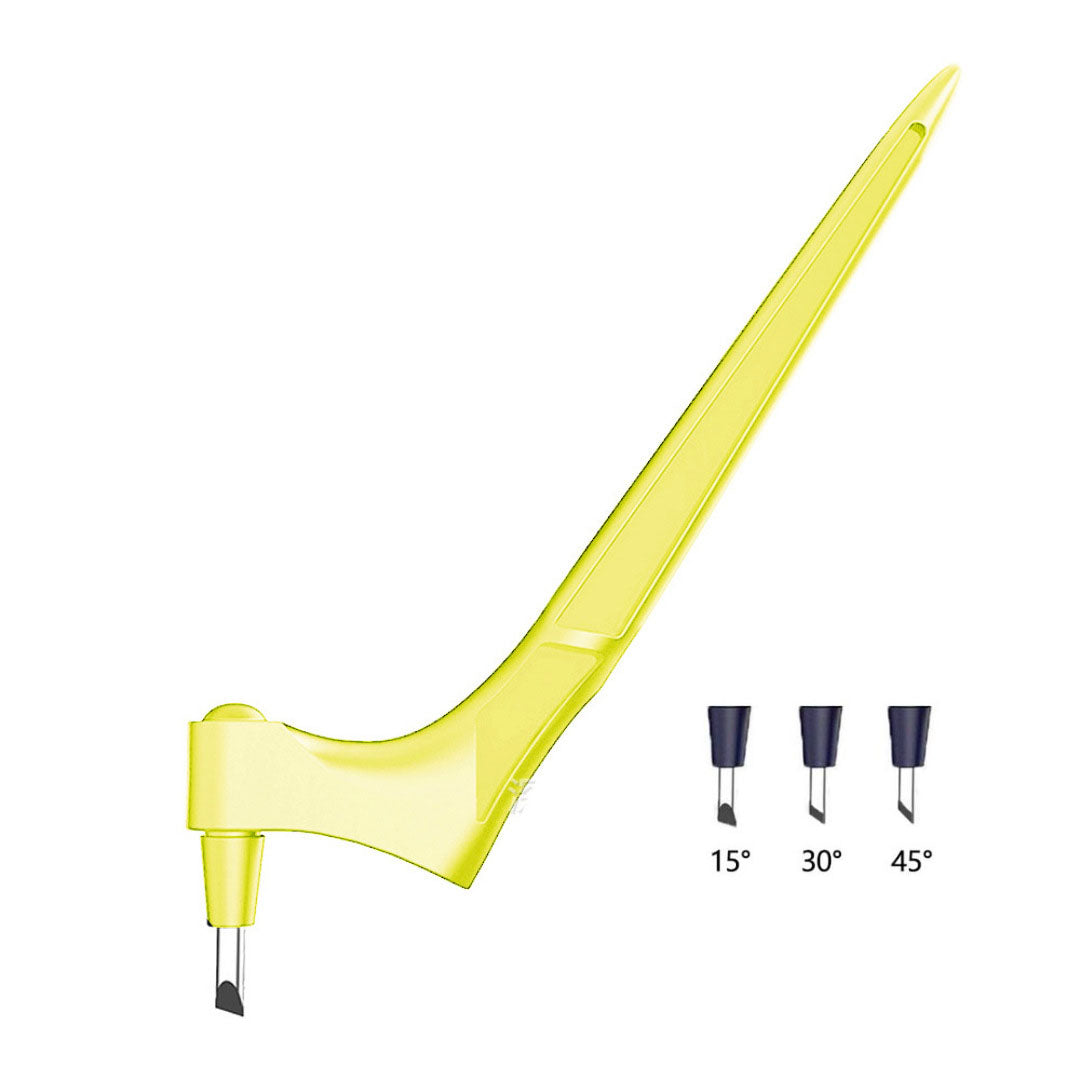 Hand-held 360-degree rotating paper cutter carving knife by CJdropshipping, showing the compact cutting tool with rotating blade.