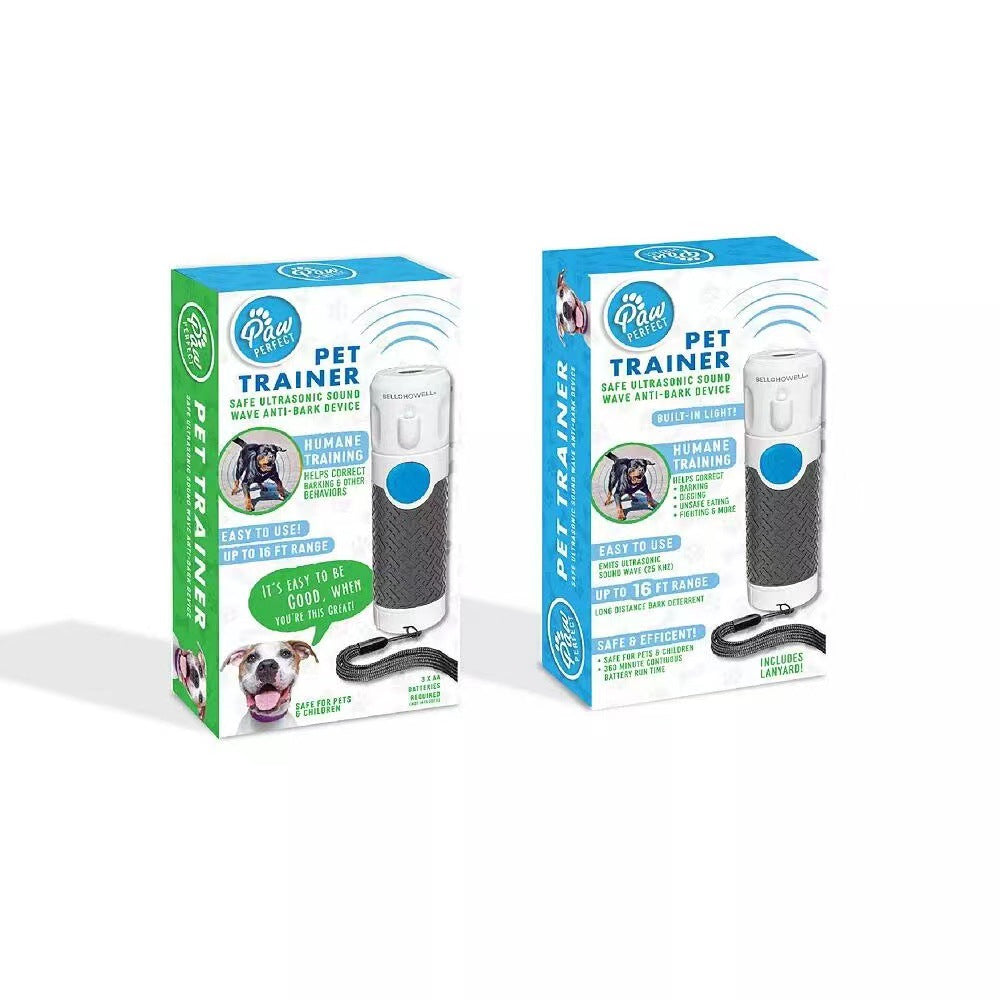 Ultrasonic handheld dog trainer and bark-stop device by CJdropshipping, compact design for controlling dog barking.